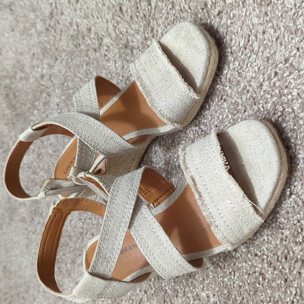 Lucky Brand wedge sandals size 6.5